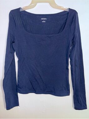 Women’s Wild Fable Long-Sleeve Square Neck Top - Navy